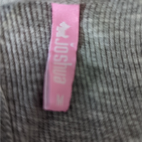 ❤️ 3/$25 Joshua Perets grey love heart tank top cropped length summer lounge - Picture 5 of 6